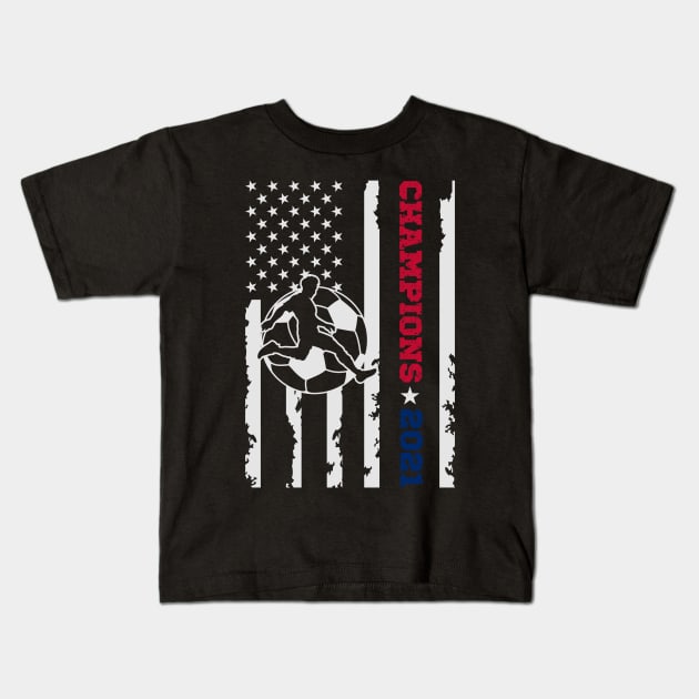 Usa 2021 Champions Kids T-Shirt by ARRIGO